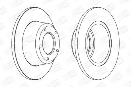 LANDROVER Диск тормозной передн. Defender,Discovery,Range Rover 86- CHAMPION 561352CH