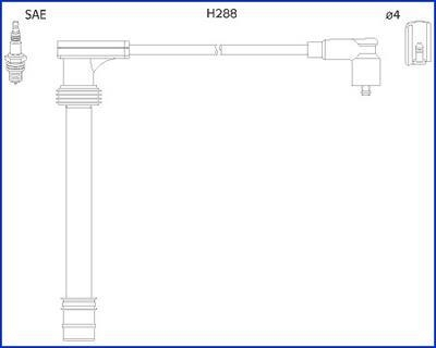 Комплект дротів запалювання HITACHI 134518 (фото 1)