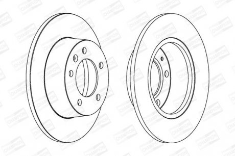 RENAULT Тормозной диск задн.Master II,Opel Movano 1.9/2.5dCi 98- CHAMPION 562164CH