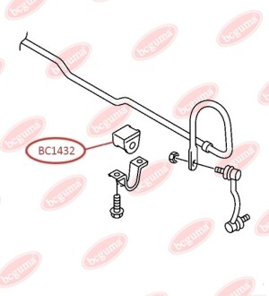 BCGUMA DB Втулка стабилизатора переднего d=17mm Sprinter,VW Crafter 06- BC GUMA BC1432