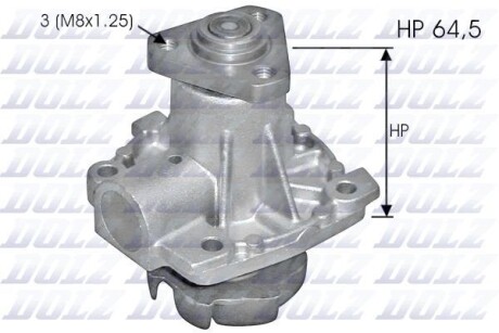 FIAT Помпа воды Sedici 06-,Suzuki Grand Vitara 05-,Swift,SX4 05- DOLZ S-248