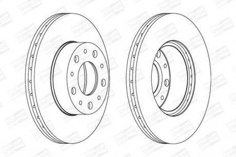 FIAT Диск тормозной передн.Ducato,Citroen Jumper,Peugeot 94- CHAMPION 561984CH