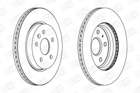 Гальмівний диск зад. Opel Insignia 08- (315x23) (вент.) компл. 2шт CHAMPION 562463CH
