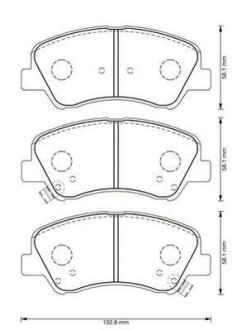 HYUNDAI Тормозные колодки передн.Accent 10-, KIA Rio III JURID 573368J