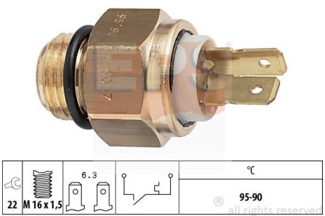 SUBARU Температурный датчик включения вентилятора радиатора EPS 1.850.057