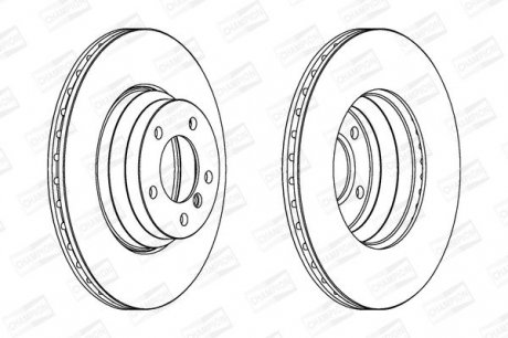 BMW Диск тормозной передн.1 E81/87,3 E90,X1 E84 04- CHAMPION 562395CH-1