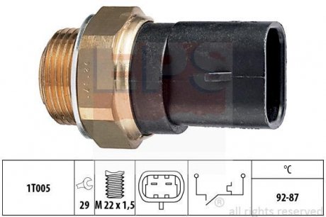 FIAT Переключтель вентилятора LANCIA,FIAT 87- (92-87~C) EPS 1.850.031 (фото 1)