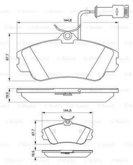 Гальмiвнi колодки к-кт. BOSCH 0986461115