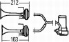 Звуковой сигнал 780/840гц 240 Вт 12V мощность 118дБ HELLA 3PB 003 001-651 (фото 2)