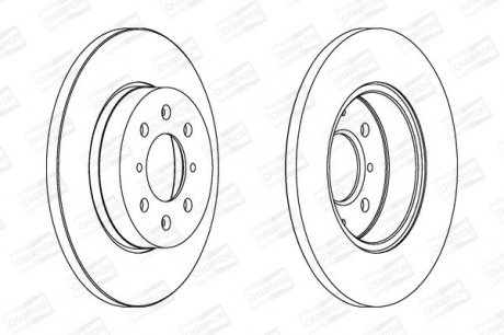 ROVER Диск тормозной передний 200,400 1.4/2.0 90- CHAMPION 562082CH