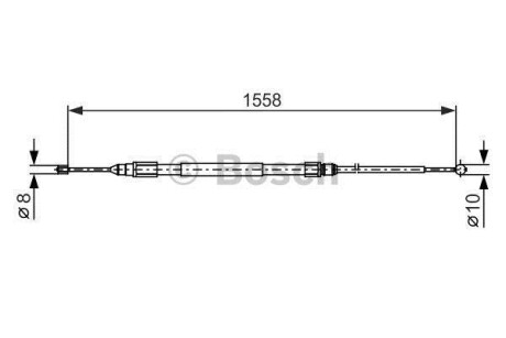 BMW Трос стояночный задн. лев./прав. X1 (E84) -15 BOSCH 1987482368