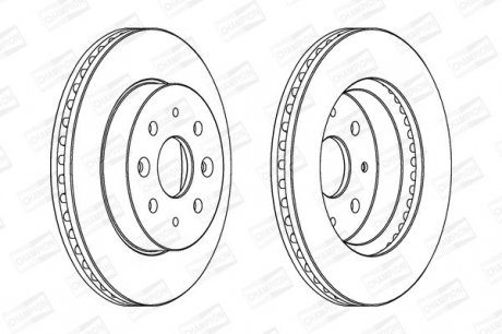 PARTS KIA Тормозной диск передн.Rio 1.3/1.5 00- CHAMPION 562557CH
