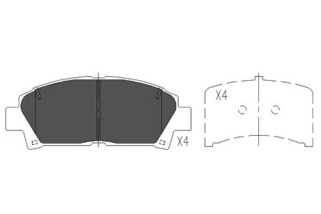 PARTS TOYOTA Тормозные колодки передн.Carina E -97 KAVO KBP-9110