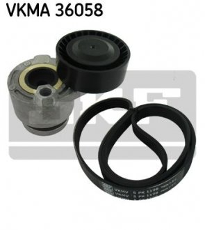 Поликлиновой ременный комплект SKF VKMA 36058 (фото 1)