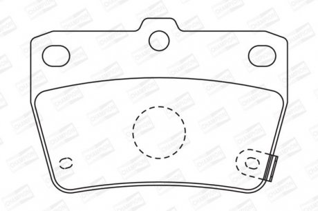 TOYOTA Тормозные колодки задн.Rav 4 II 00- CHAMPION 572488CH