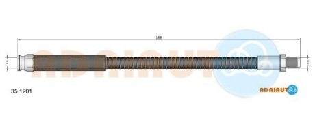 PEUGEOT Шланг тормозной передний 205 -90 ADRIAUTO 35.1201 (фото 1)