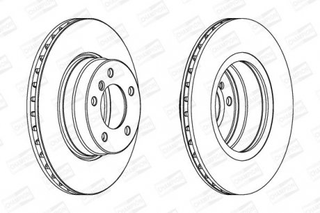 BMW Диск тормозн.передн. E60/E61 (310*24) CHAMPION 562320CH