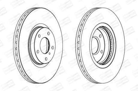 NISSAN Диск тормозной передн.Murano 05- CHAMPION 563032CH-1