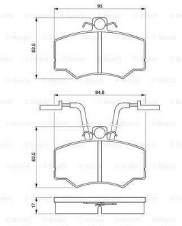 Гальмівні колодки дискові ALFA ROMEO 33 (907A)| 33 Sport Wagon (907B) BOSCH 0986424184