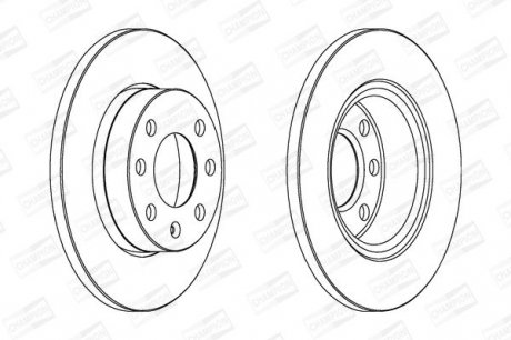 OPEL Диск тормозной передн.Corsa C 00- CHAMPION 562195CH