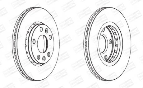Гальмівний диск перед. Duster/Fluence/Megane/Scenic 07- компл. 2шт CHAMPION 562529CH