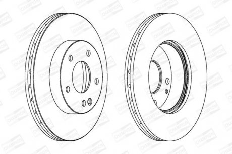 DB Диск тормозной передн.Vaneo 01- CHAMPION 562249CH