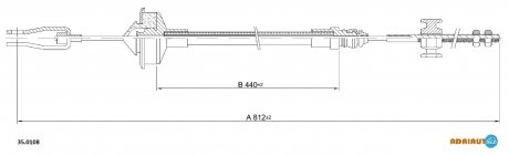 PEUGEOT Трос сцепления 505 все 81- ADRIAUTO 35.0108
