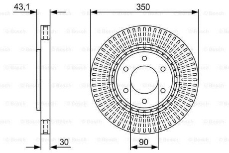 Тормозной диск BOSCH 0986479V51