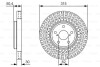 Диск торм. пер. LEXUS LS 430 -06 BOSCH 0986479T40 (фото 1)