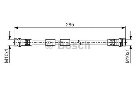 Гальмівний шланг 285mm FORD Fiesta \'\'R "08>> BOSCH 1987481522 (фото 1)