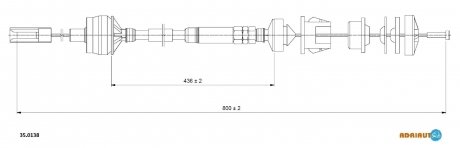 PEUGEOT Трос сцепления 405 ADRIAUTO 35.0138