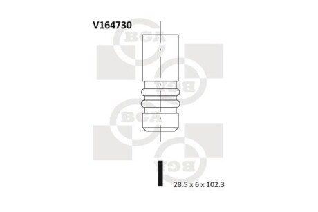 Клапан впускний Mercedes Benz OM642 BGA V164730