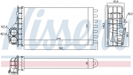 Радіатор опалювача салону NISSENS 707091