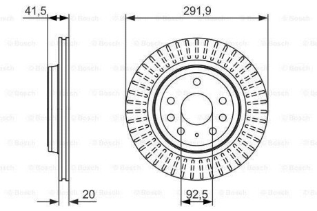 Гальмівний диск FIAT/OPEL/SAAB Croma/Signum/Vectra/9-3 \'\'R BOSCH 0986479950