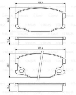 КОЛОДКИ ГАЛЬМІВНІ Mitsubishi Canter FE Front/Rear BOSCH 0986494442 (фото 1)