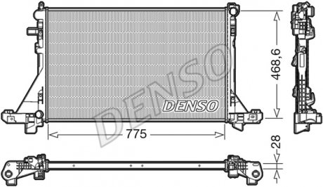 Радіатор NISSAN/OPEL/RENAULT NV400/Movano/Master "2,3 "10>> - знято з виробництва DENSO DRM23093