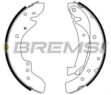 Тормозные колодки зад. Ducato/Boxer 94-02 (1.4t)(бараб.) BREMSI GF0175