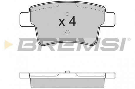 Гальмівні колодки зад. Citroen C4 Picasso 06- (Bosch) BREMSI BP3331 (фото 1)