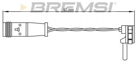 Датчик тормозных колодок MB W211/220/203 перед/зад BREMSI WI0590 (фото 1)