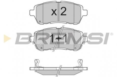 Тормозные колодки перед. Ford Fiesta VI 08- (TRW) BREMSI BP3316 (фото 1)