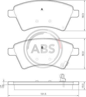 Тормозные колодки перед Suzuki SX4 04> A.B.S. 37532 (фото 1)