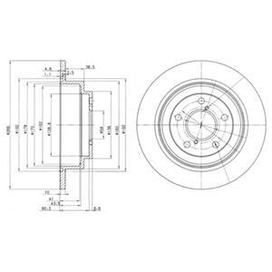 Фото гальмівний диск DELPHI BG2826 Гальмівний диск DELPHI BG2826