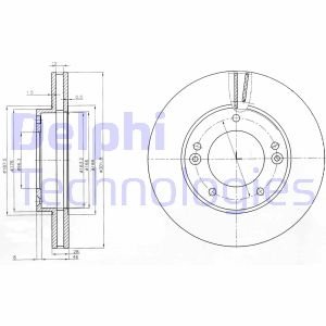Фото диск гальмівний DELPHI BG3858 Диск гальмівний DELPHI BG3858
