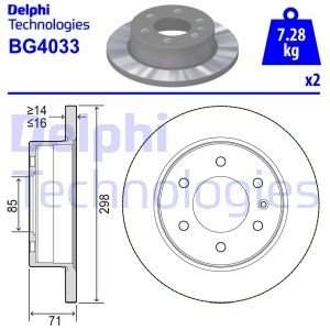 Гальмівний диск DELPHI BG4033