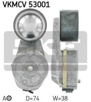 Ролик с натяжителем APV1054 D=74, W=38 SKF VKMCV53001