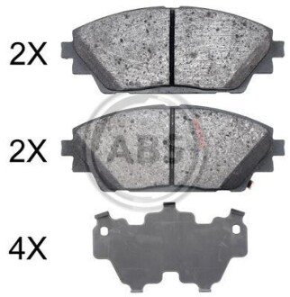 Колодка гальм. диск. передн. (ABS) A.B.S. 35022