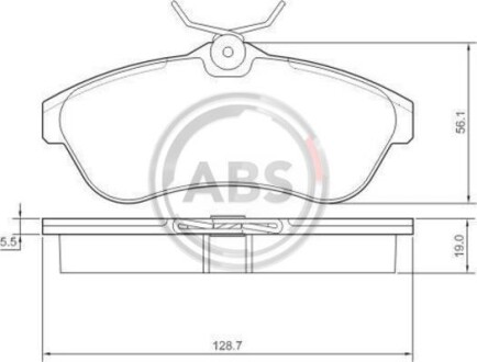 Гальмівні колодки дискові (1 к-т) A.B.S. 37308