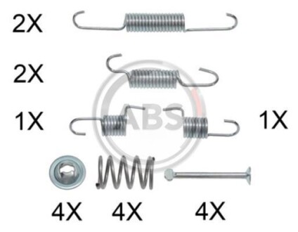 Комплект монтажний гальм. колодок CHEVROLET (задн.) (ABS) A.B.S. 0025Q