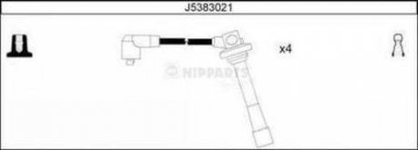 Комплект кабелiв запалювання NIPPARTS J5383021