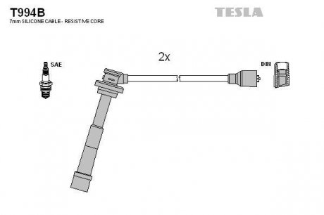 Комплект кабелiв запалювання TESLA T994B (фото 1)